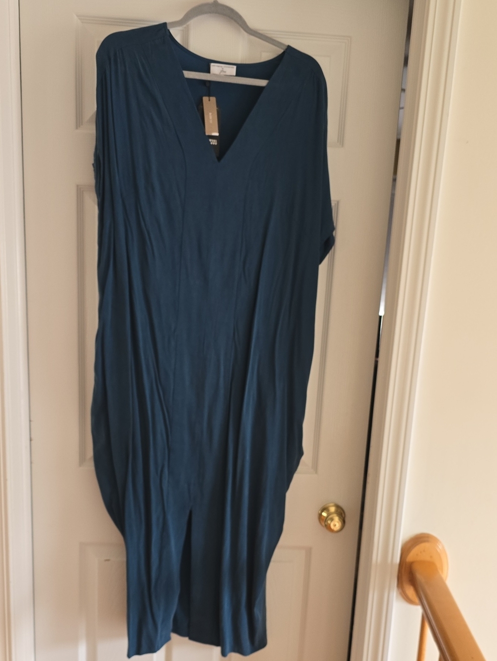 J. Crew Teal Maxi Dress V‑Neck
